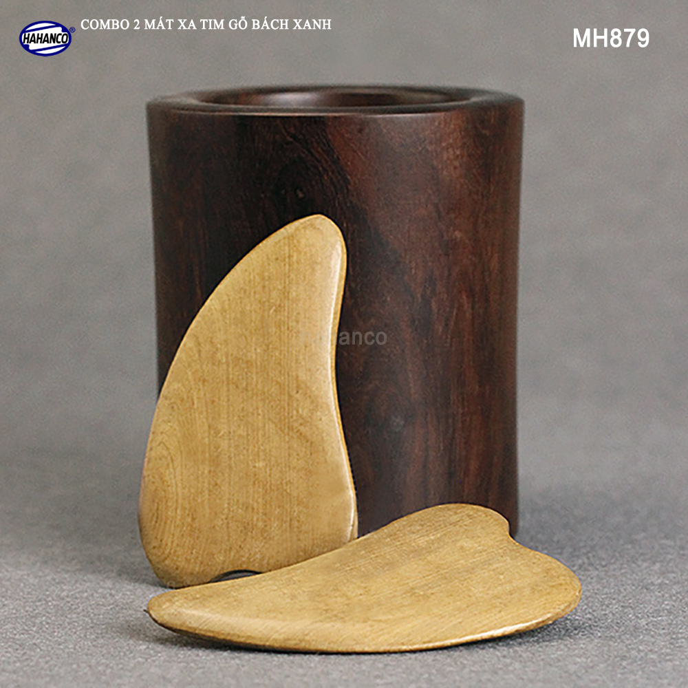 COMBO 2 Dụng cụ cạo gió mát xa hình trái Tim bằng gỗ thơm - MH879 - Chăm sóc sức khỏe