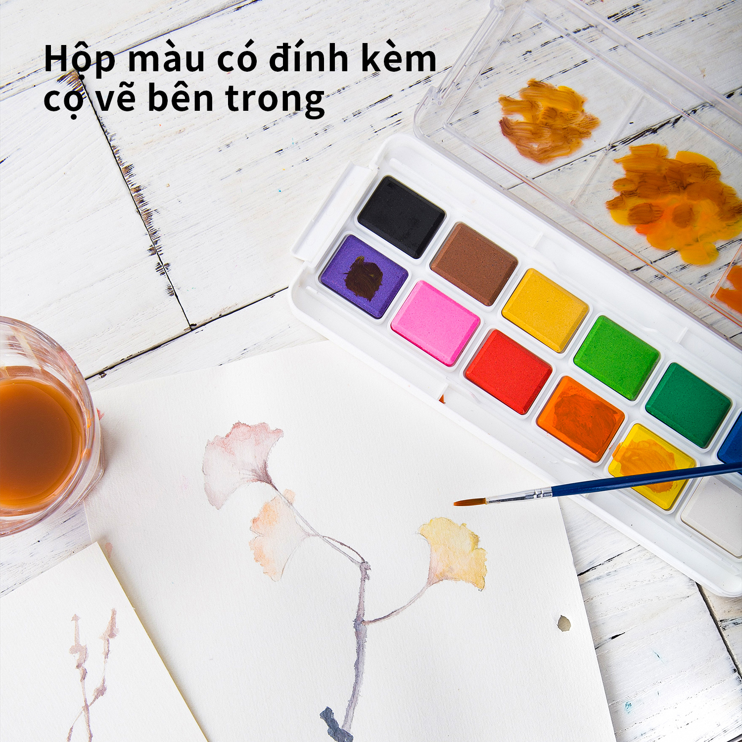 Màu Nước Dạng Nén Deli - 12 Màu/18 Màu/24 Màu - 73868 / 73869 / 73870