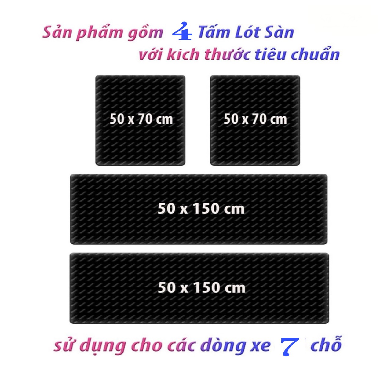 Thảm Lót Cốp Lót Sàn Ô Tô Xe Hơi Chất Liệu Cao Su Kích Thước 60 x 150cm Thảm Lót Khoang Hành Lý