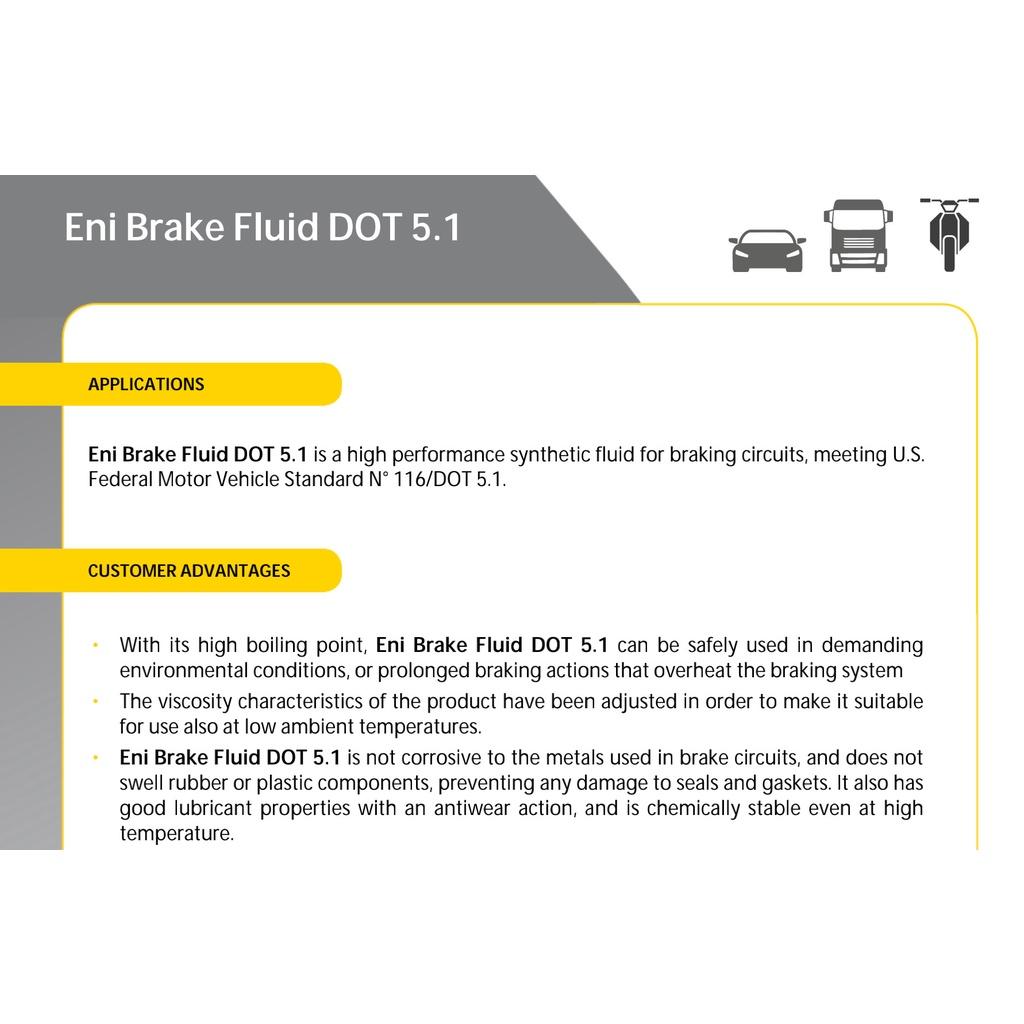 Dầu thắng eni Brake Fluid DOT 5.1 250ml