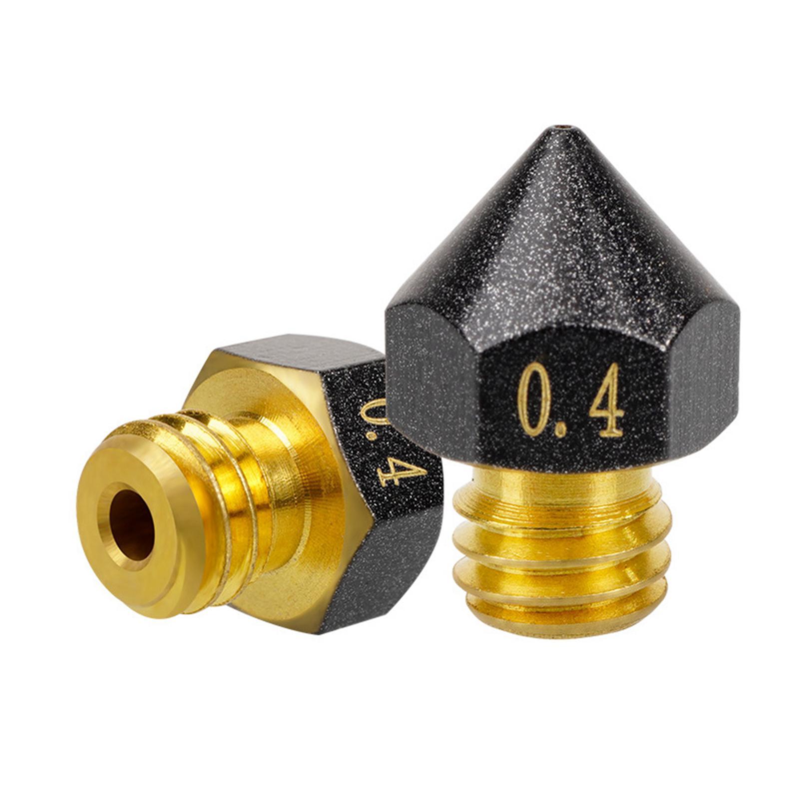 5 Pieces Printer Nozzle Brass Print Head Extruder Nozzles for Printer Parts