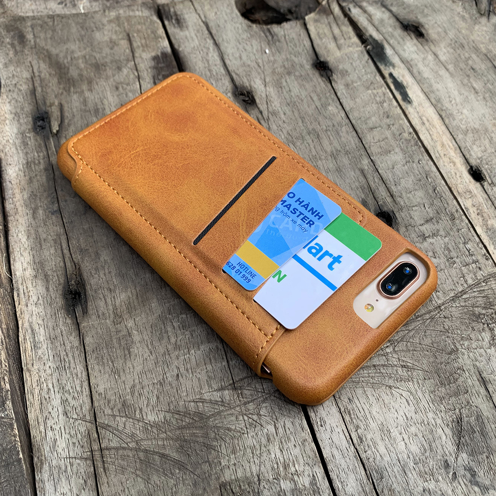 Bao da cao cấp dành cho iPhone 7 Plus / iPhone 8 Plus - Màu vàng