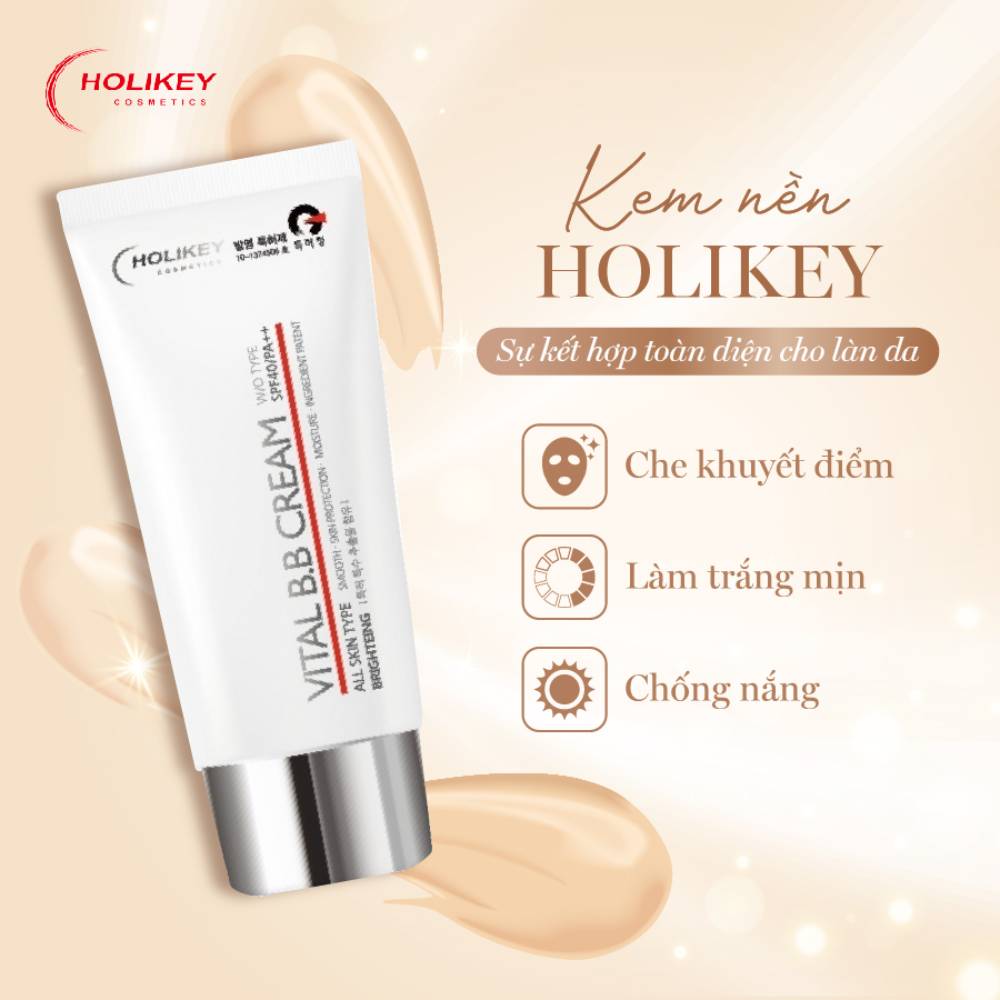 Kem nền trang điểm chống nắng Holikey Vital BB Cream Hàn Quốc SPF /40 PA 50ml