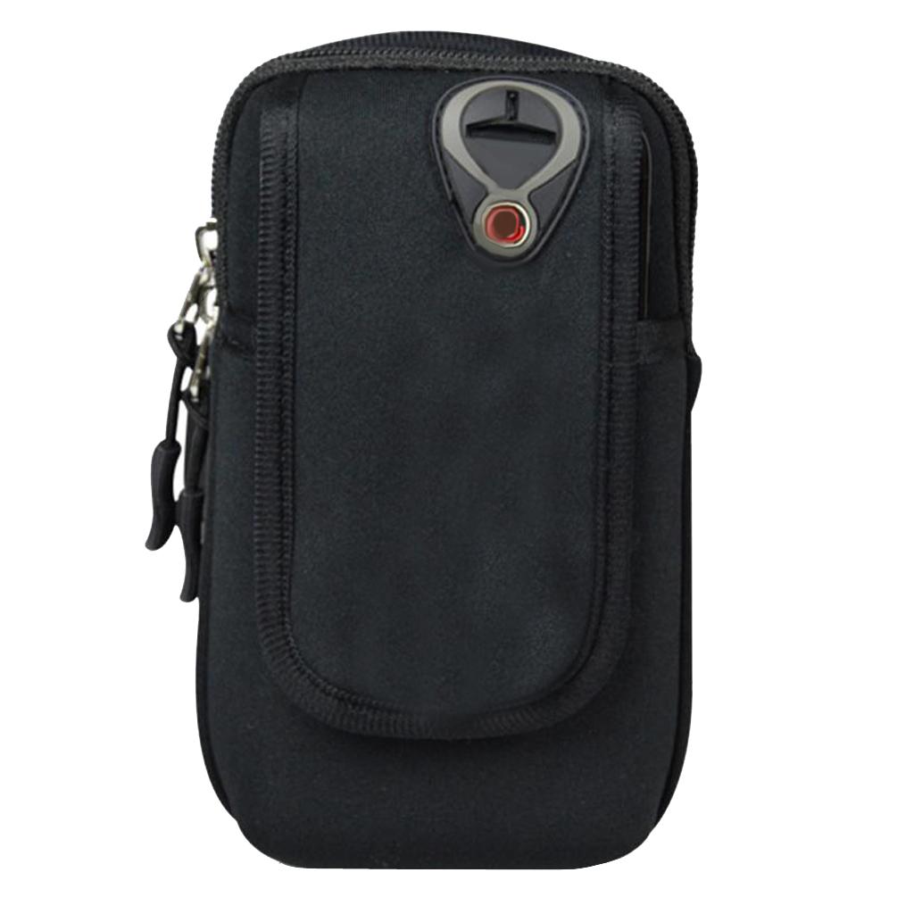 Running Sport Arm Band Strap Holder Pouch Bag Case F Exercise Workout Black