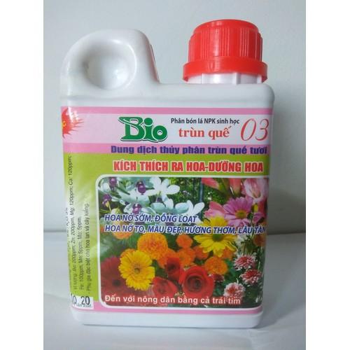 Phân bón lá sinh học Bio TRÙN QUẾ 03 - chai 250 ml
