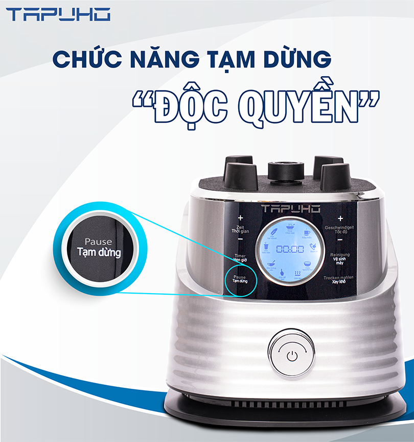 Máy Làm Sữa Hạt Đa Năng TapuhoT01 | Công Suất 2000W | Dung Tích 1.75L | Có Chức Năng Tạm Dừng | Hàng Chính Hãng