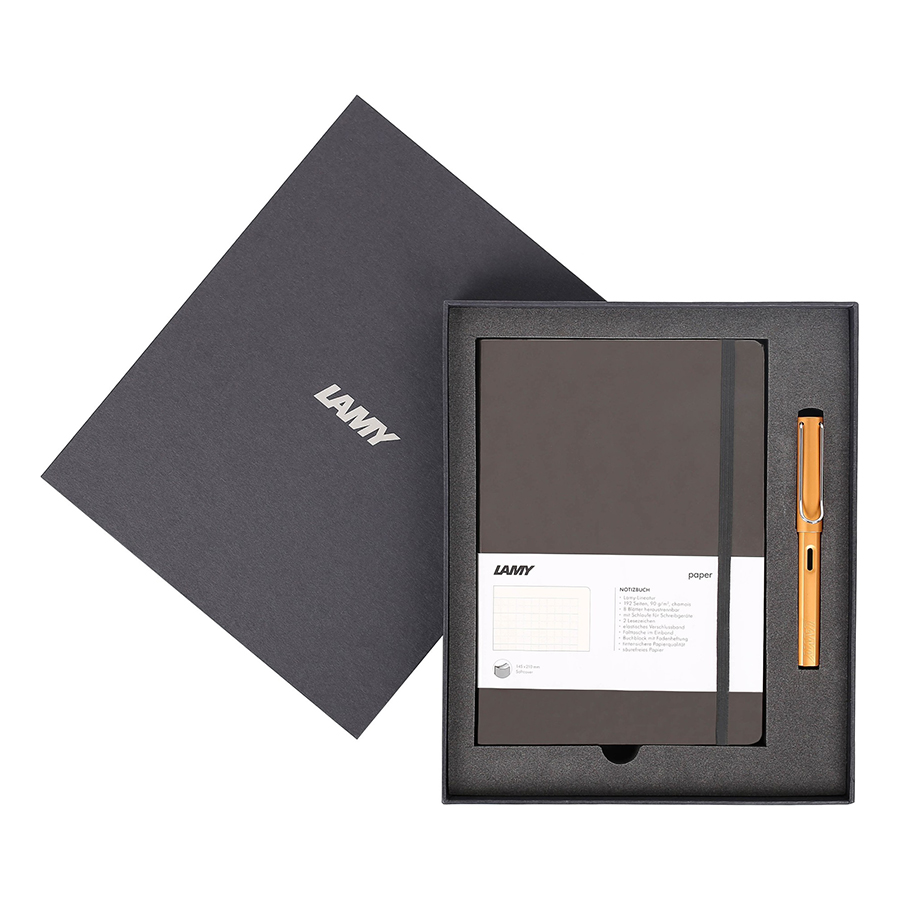 Gift Set Lamy Notebook A5 Softcover Umbra + Lamy Al-Star Bronze - GSNAl0015