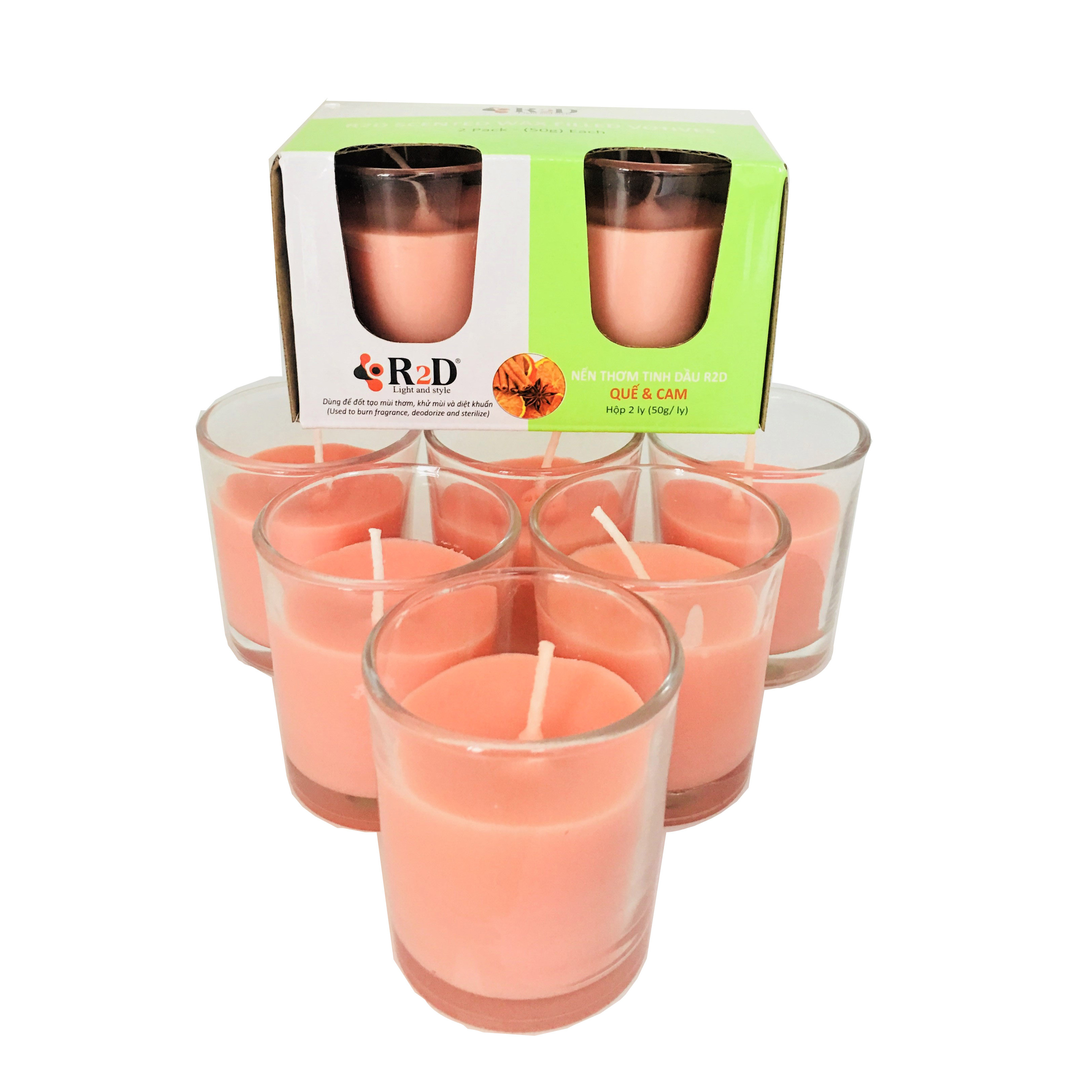 Combo 3 Hộp Nến Thơm Tinh Dầu Quế - Cam
