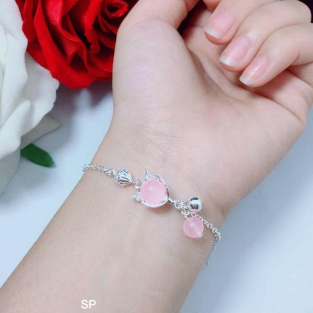Lắc tay hồ ly bạc dáng mới kute