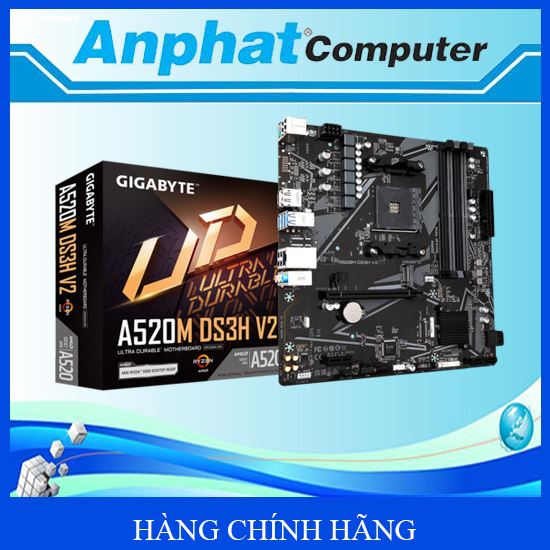 Bo Mạch Chủ Main Gigabyte A520M DS3H V2 Socket AM4 - Hàng Chính Hãng