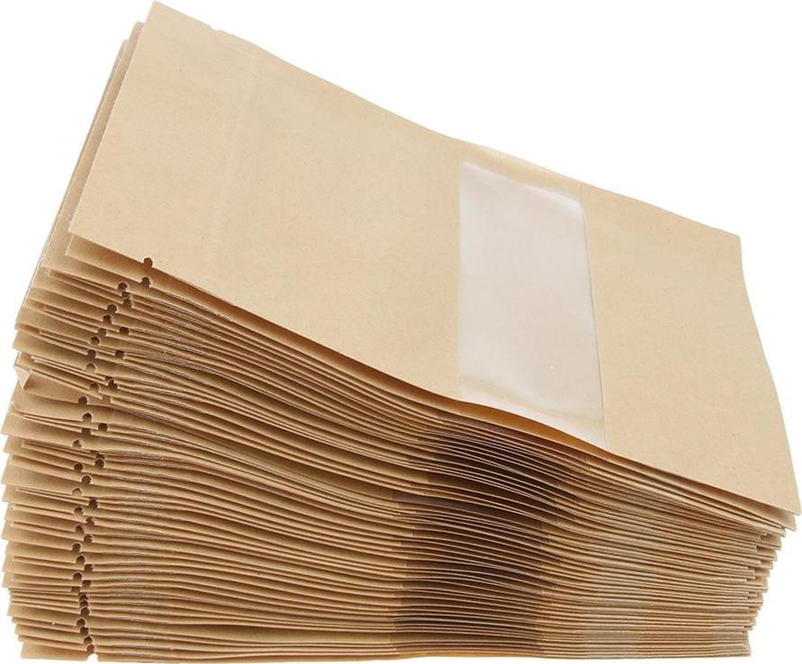 Túi Giấy 50x Đứng Lên Túi đựng Thực Phẩm Khóa Zip Bao Bì W / Window