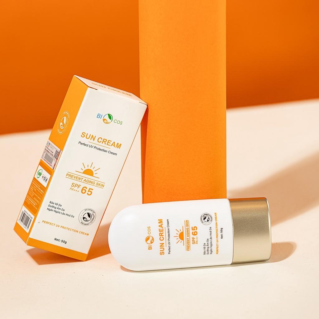 Kem Chống Nắng BIOCOS Sun Cream SPF65+++ (50g mẫu mới 2022)