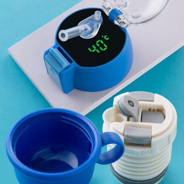 Bình Giữ Nhiệt Nóng Lạnh Hiển Thị Nhiệt Độ, Có Ống Hút, túi đựng Cho Bé