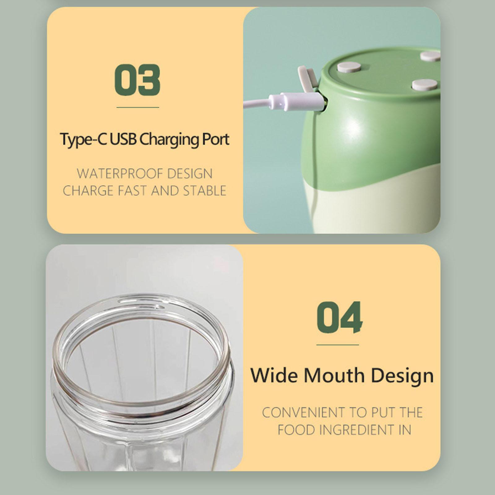 Multifunctional Electric Juicer Cup USB Rechargeable Making Juice