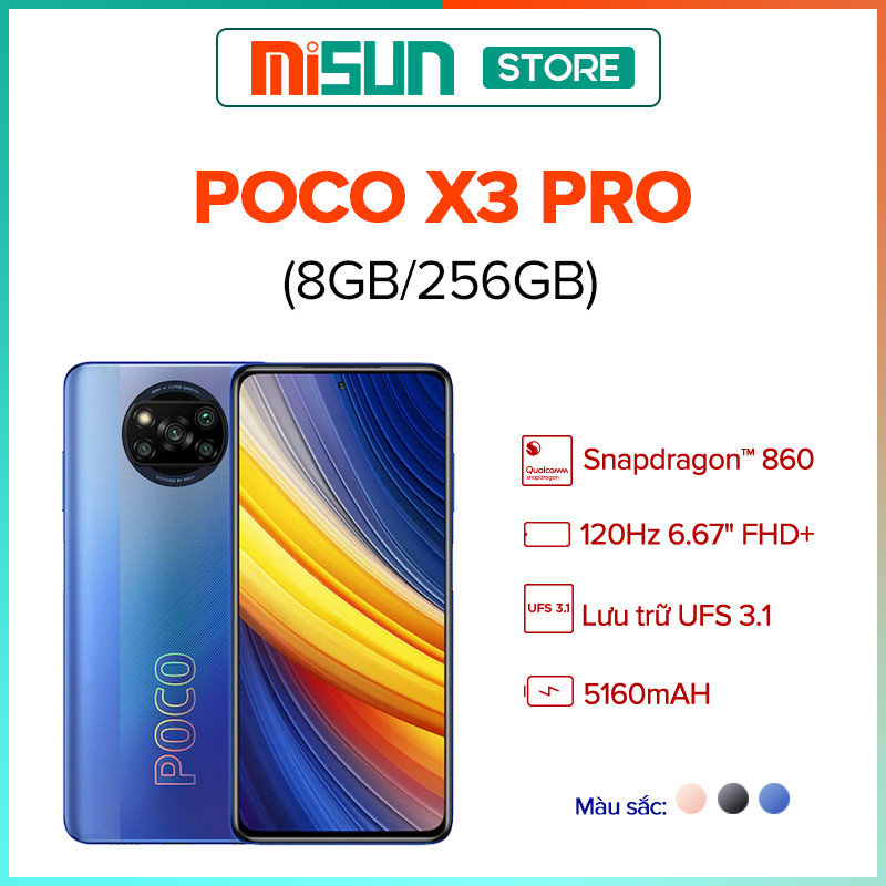 Điện thoại Xiaomi Poco X3 Pro 8GB l 256GB - Hàng Chính Hãng