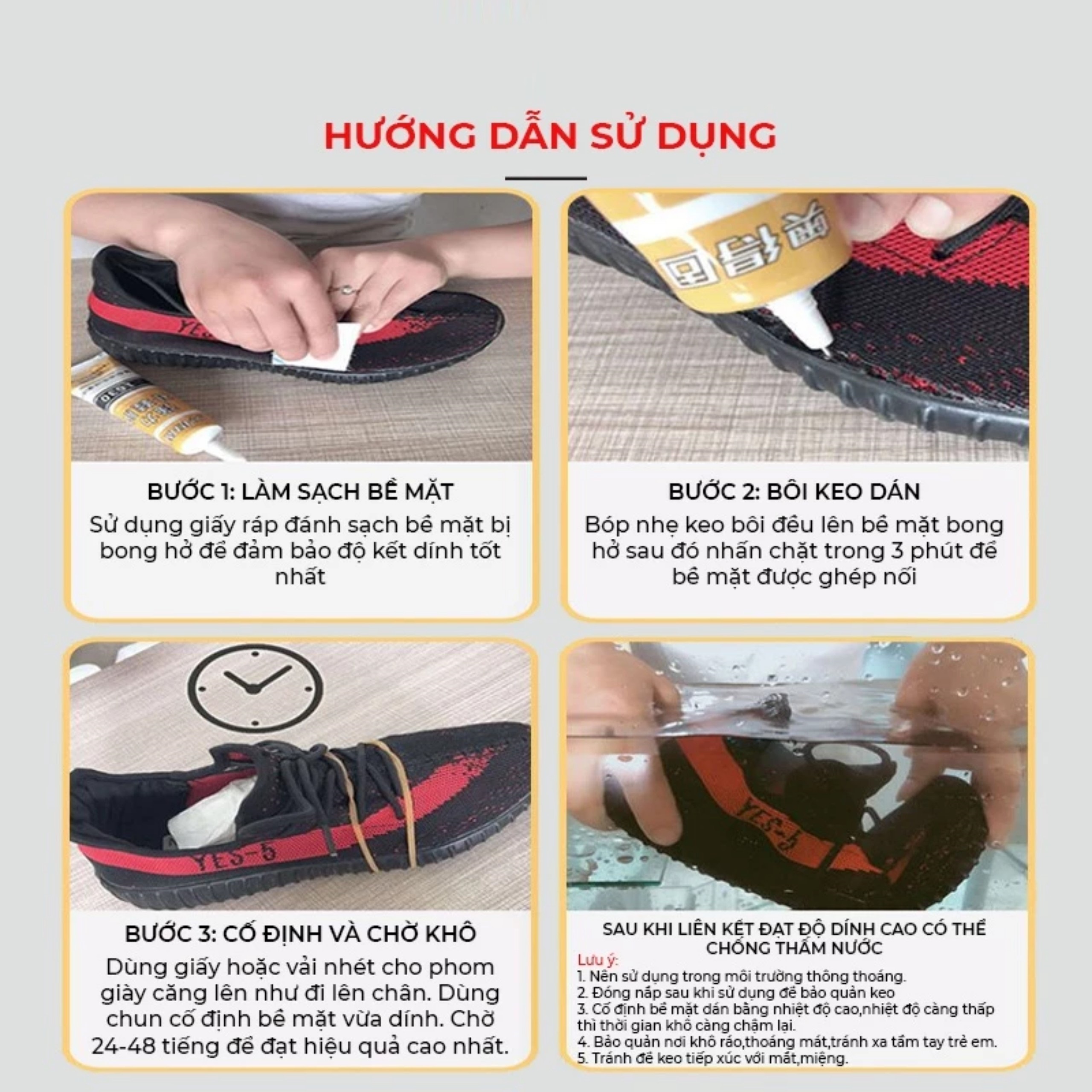 Keo Đa Năng Dán Đế Giầy Dép Thể Thao, Sneaker, Keo 1630 Dán Giày Dép Chuyên Dụng Siêu Dính, Siêu Bền, Tiện Lợi Trong Gia Đình. TakyHome 6070