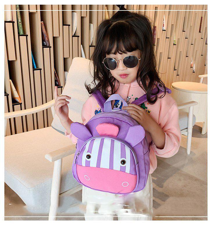 Trẻ Em Nylon Ba Lô Trẻ Em Bé Trai Bé Gái Thời Trang Hoạt Hình Dễ Thương 3D Chống Mất Vai Ba Lô Túi Sinh Viên Học 5 màu Sắc