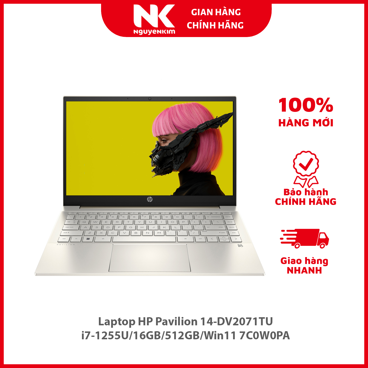 Laptop HP Pavilion 14-DV2071TU i7-1255U/16GB/512GB/Win11 7C0W0PA - Hàng chính hãng