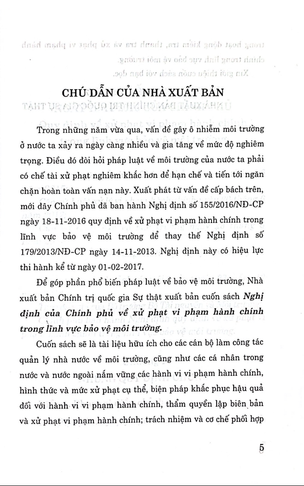 Nghị định của Chính phủ về xử phạt vi phạm hành chính trong lĩnh vực bảo vệ môi trường
