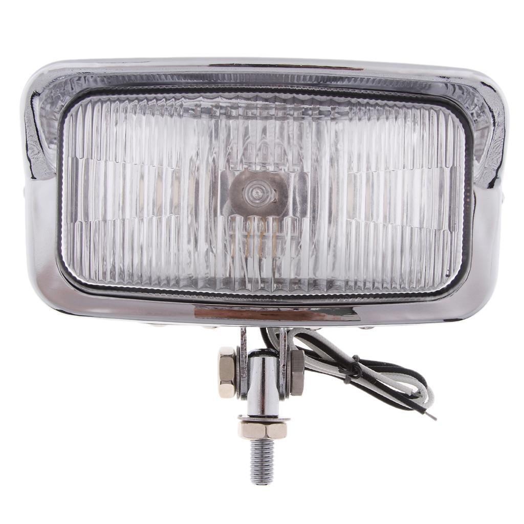 55W     Chrome     Motorcycle     6  .  5  "   Vintage     Retro     Rectangle