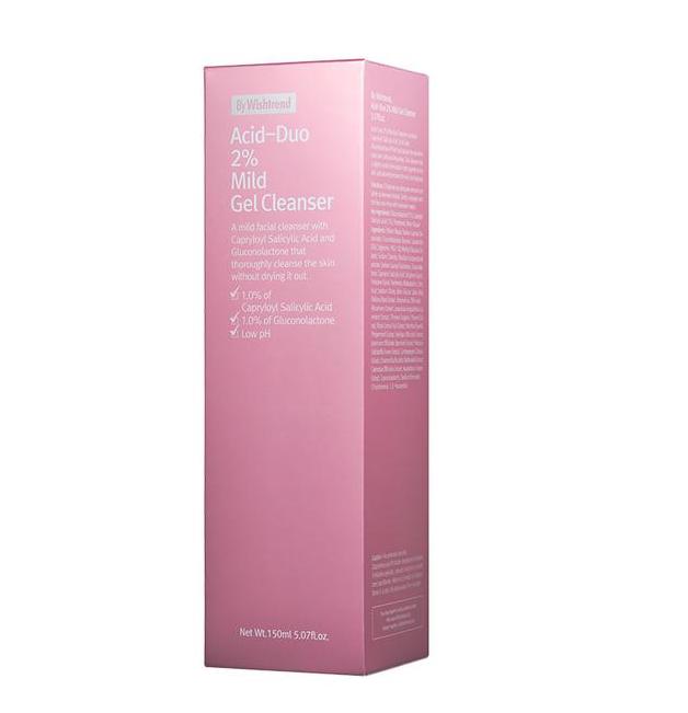 Sữa rửa mặt dạng gel cho da dầu dầu nhờn, da mụn By Wishtrend Acid - Duo 2% Mild Gel Cleanser 150ml