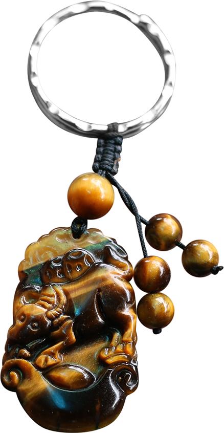 Móc Khóa 12 Con Giáp  Đá Mắt Hổ Ngọc Quý Gemstones MD37