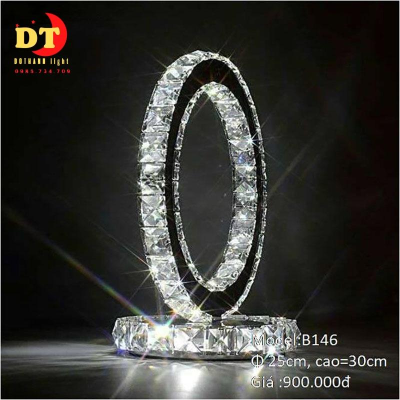 Đèn để bàn ngủ pha lê cao cấp HTLQ bpl