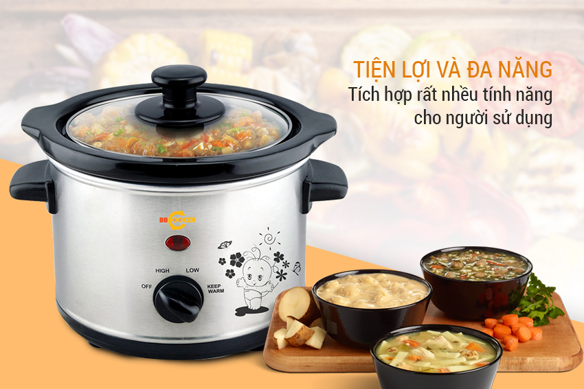 Nồi Nấu Cháo Đa Năng BBCooker BS25 (2.5L) - Hàng nhập khẩu