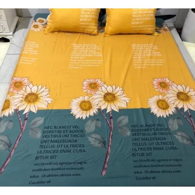 Bộ Chăn Phao Ga Gối Poly Set 5 Món mẫu Hoa hướng dương