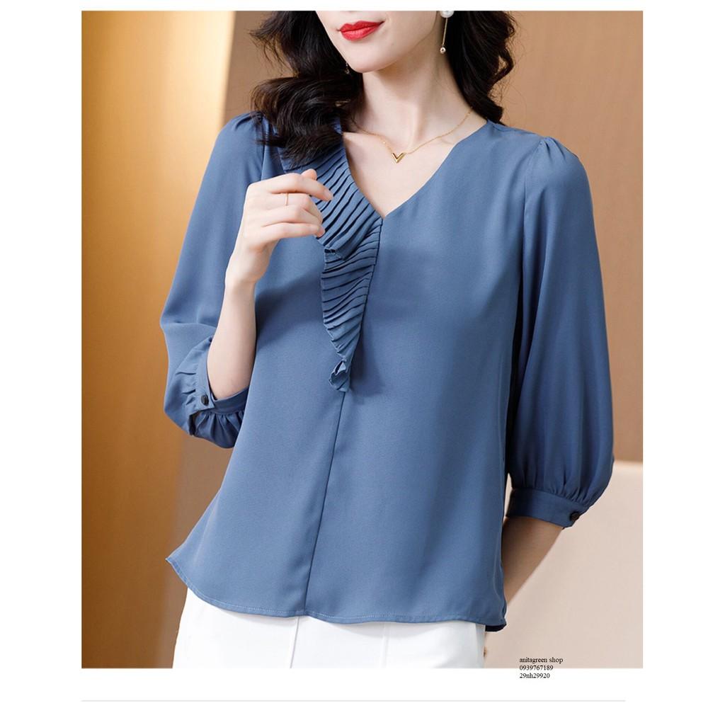 Nh29920-SƠ MI NỮ DẬP LY CÔNG SỞ