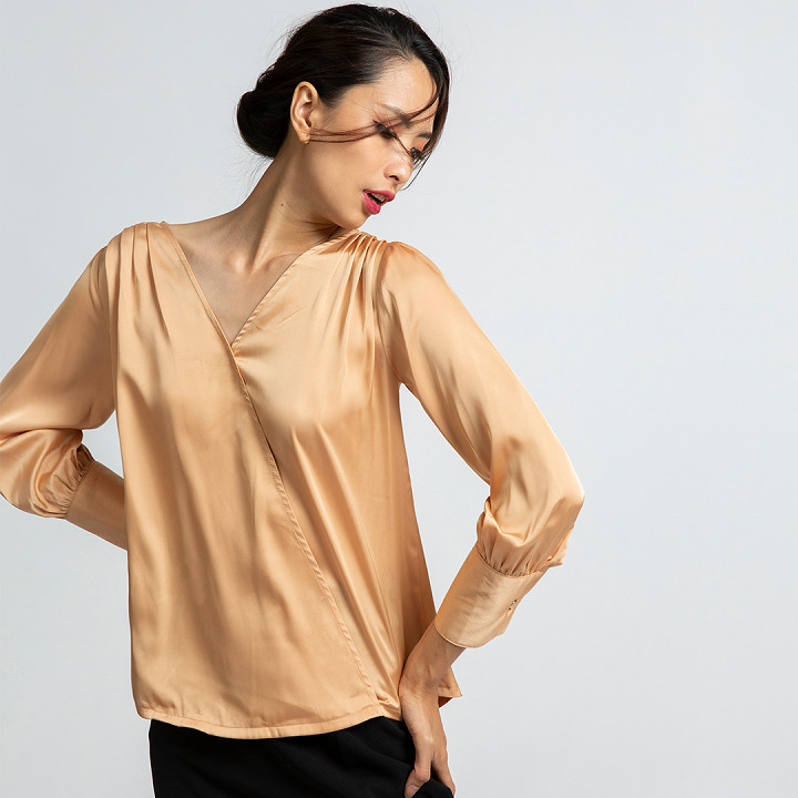 Áo Đắp Vạt Áo Kiểu Nữ Cao Cấp Thời trang thiết kế Hity TOP100
