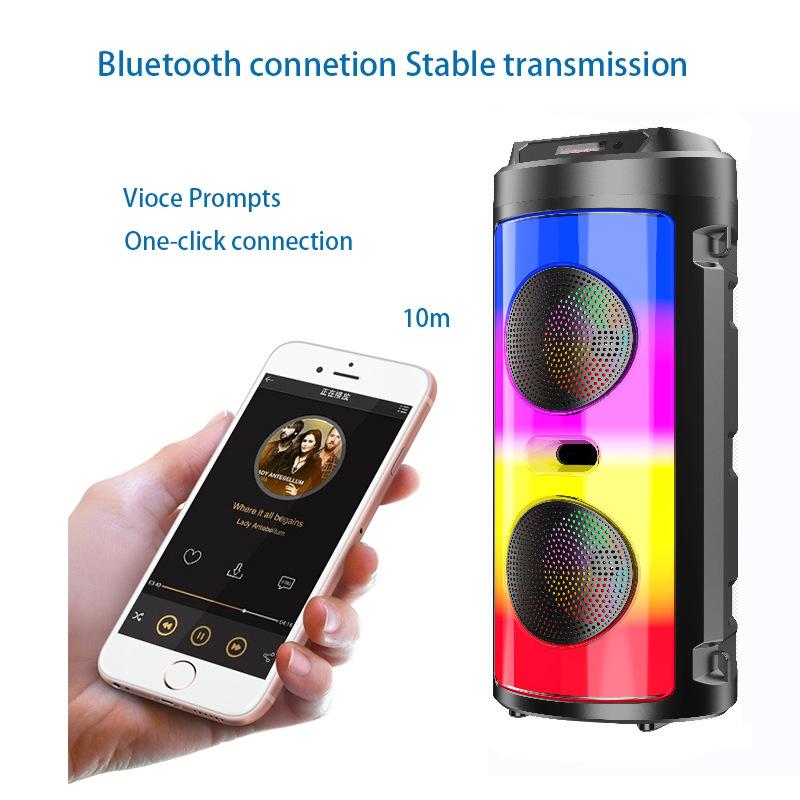 Cột âm thanh di động không dây 30W Loa siêu trầm âm thanh nổi công suất cao Loa tiệc âm trầm có micrô Loa karaoke gia đình Màu sắc: ZQS1202 10W
