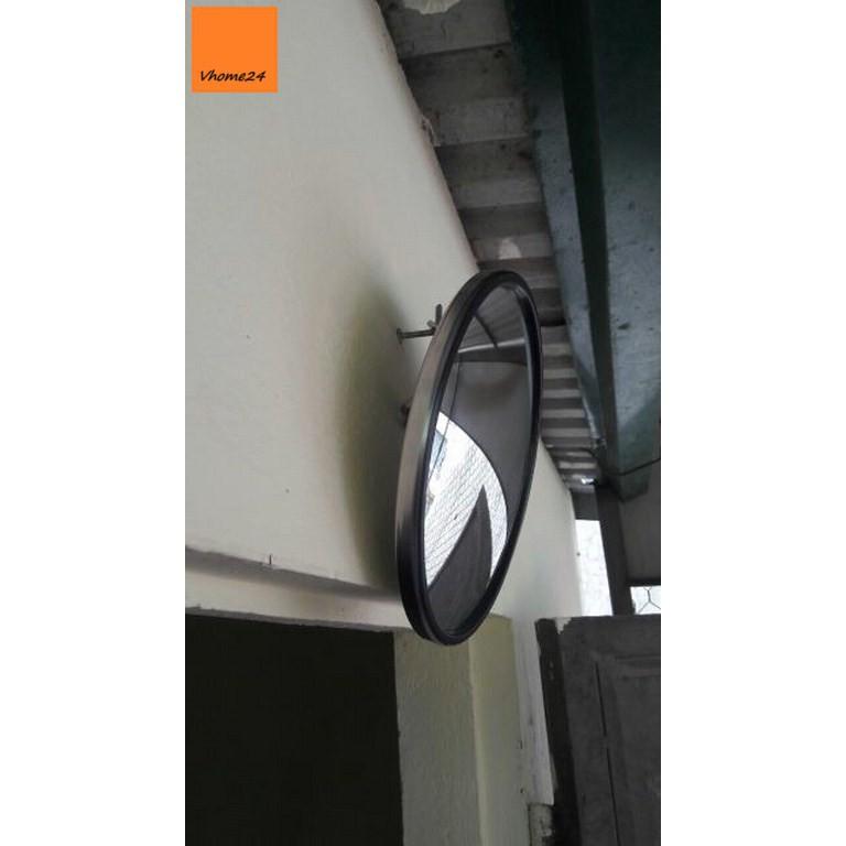 Gương cầu lồi phong thuỷ viền đen
