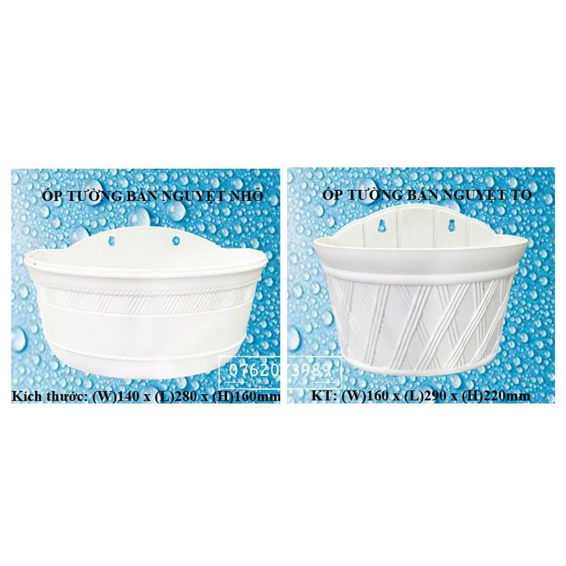Chậu treo tường bán nguyệt