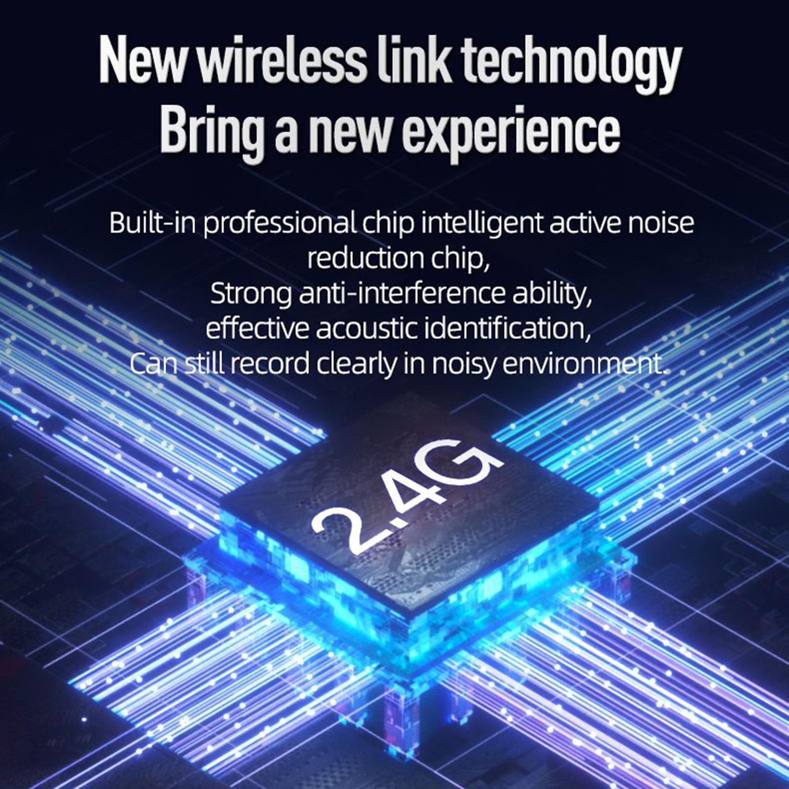 Wireless Lavalier Microphone Type C with Charging Box Clip On