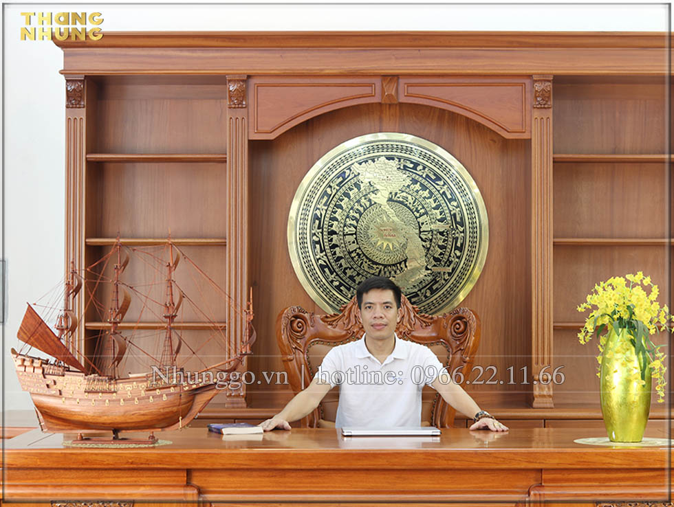 Mô hình thuyền buồm gỗ hương_TH80