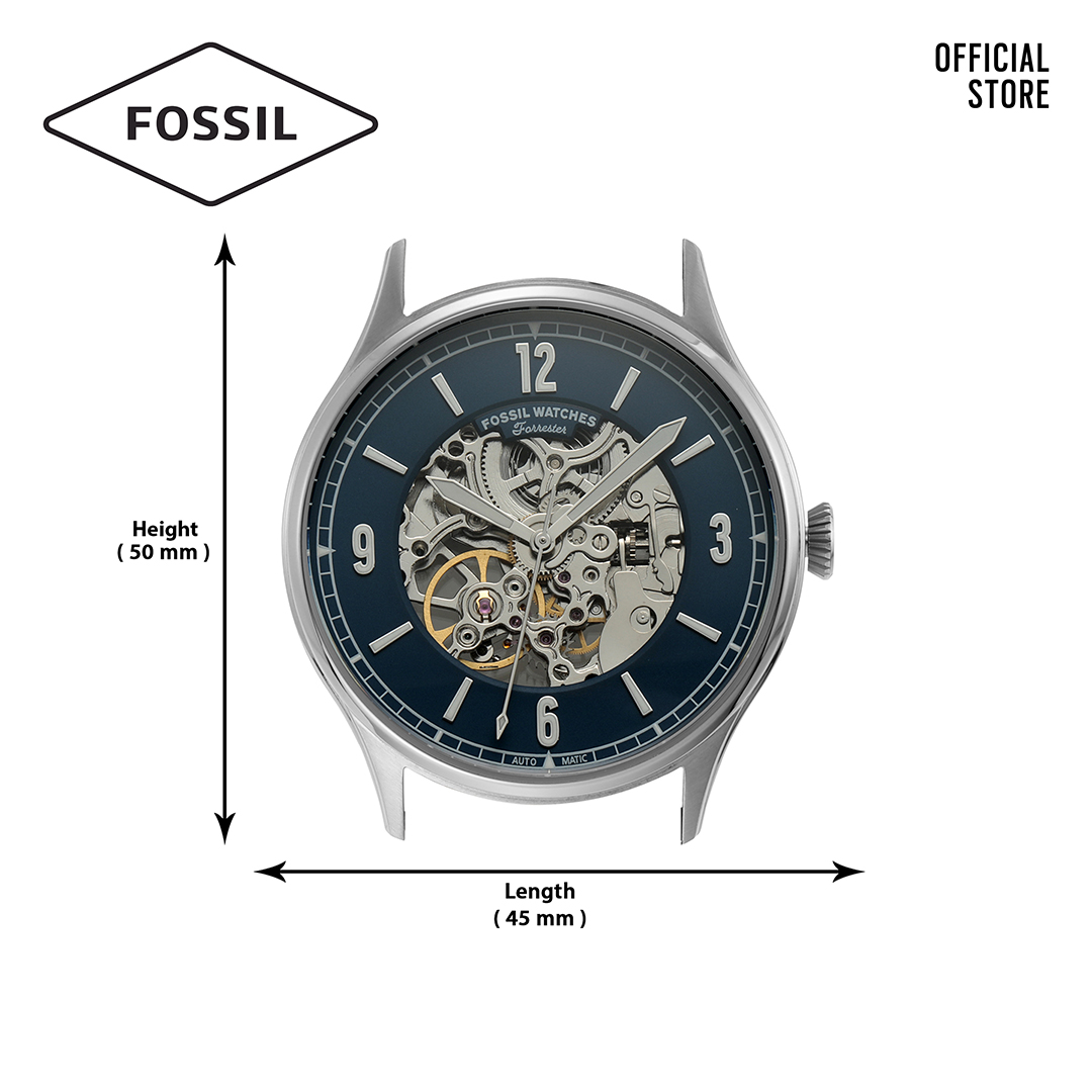 Đồng hồ nam FOSSIL Forrester dây da ME3179 - màu xanh dương