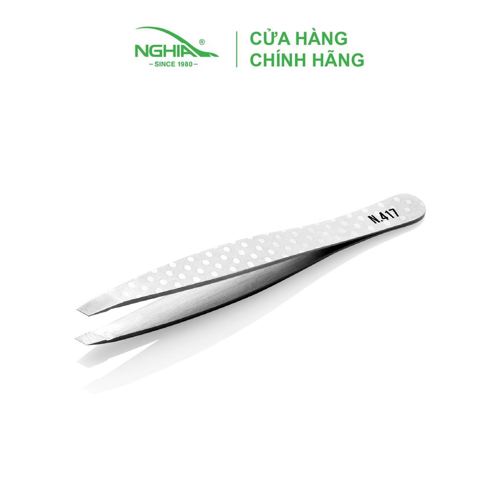 Nhíp Nhổ Lông Mày Thép Không Gỉ Inox Cao Cấp Kềm Nghĩa N417