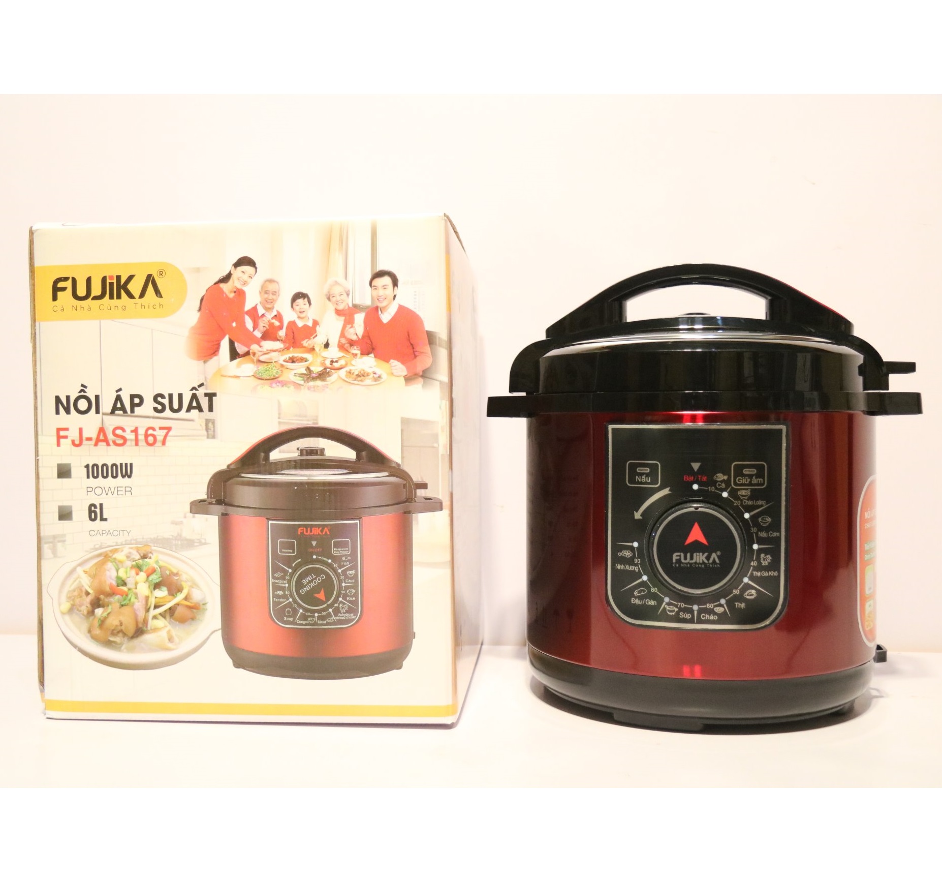 Nồi Áp Suất Điện 6L FUJIKA FJ-AS167 - Màu Ngẫu Nhiên - Hàng Chính Hãng