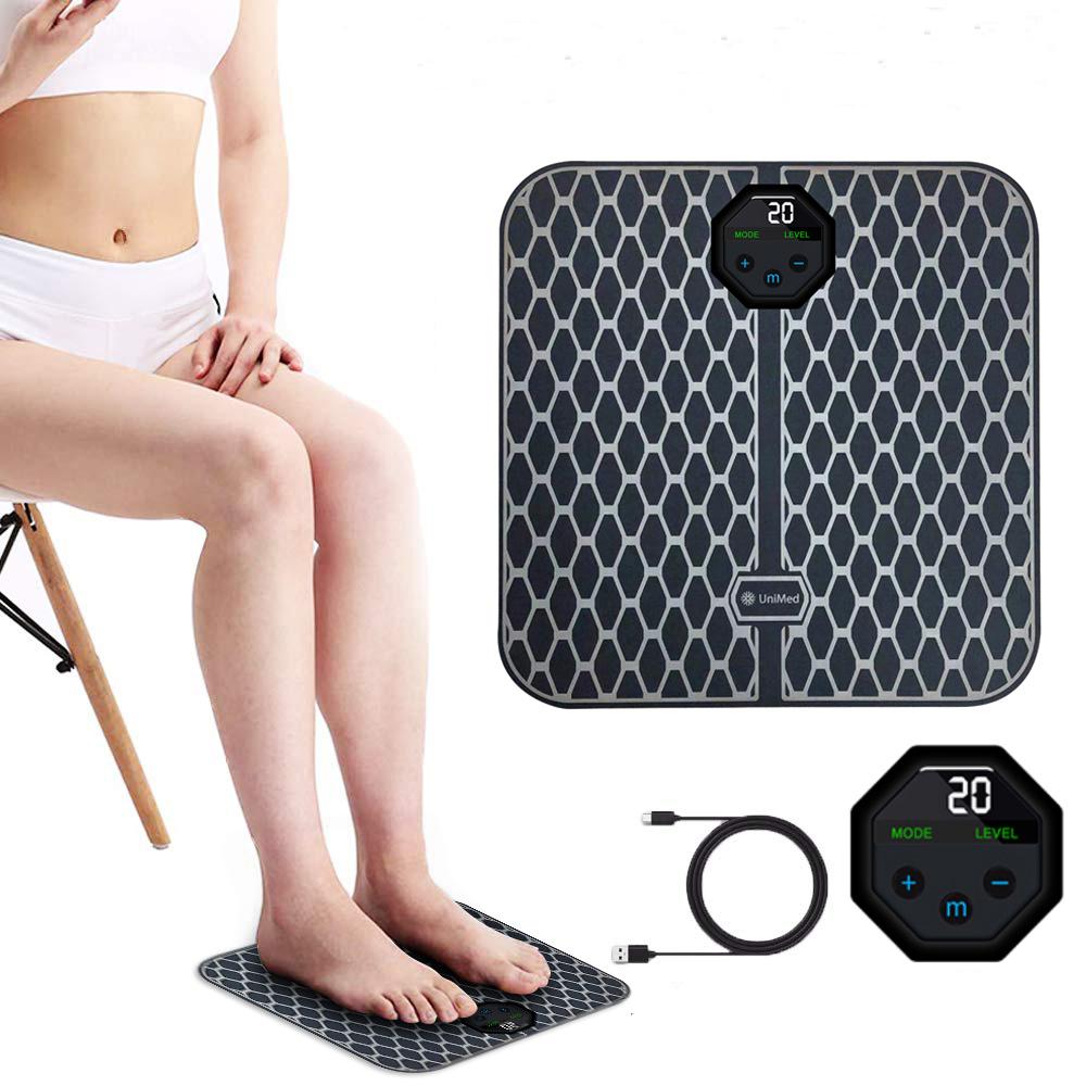 Electric Foot Massager Mat Portable Foldable Foot Massage Pad 10 Modes 20 Levels Intensity with LCD Screen