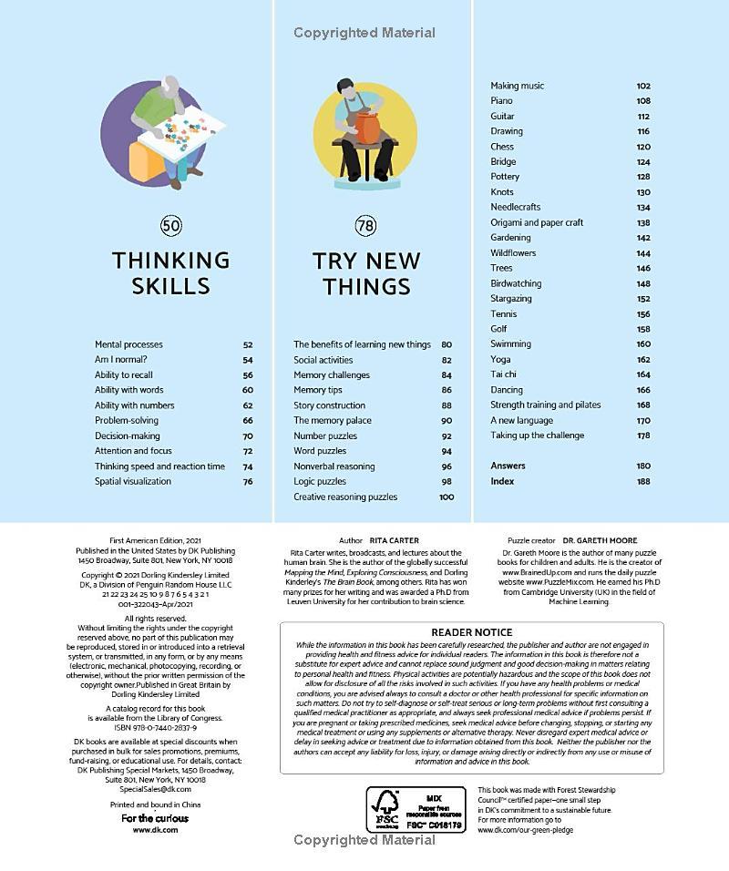 The Brain Fitness Book: Activities And Puzzles To Keep Your Mind Active And Healthy