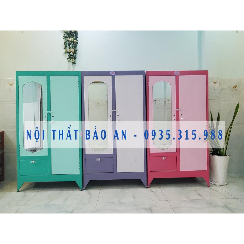 Tủ sắt quần áo ngang 0.9m cao 1m6 GIÁ RẺ