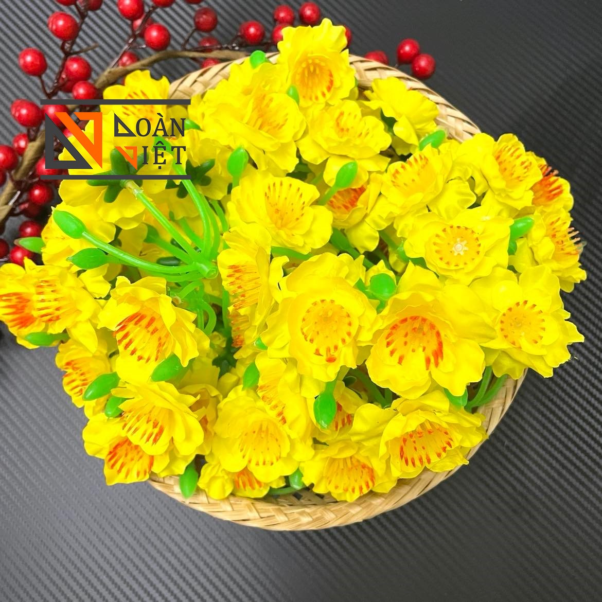 Hoa TẾT Ngày Xuân - Hoa MAI vải CHÙM , RỜI - trang trí nhà cửa , công sở - HOA TO ĐEP, SẮC SẢO - Hoa Cân Ký bán rẻ