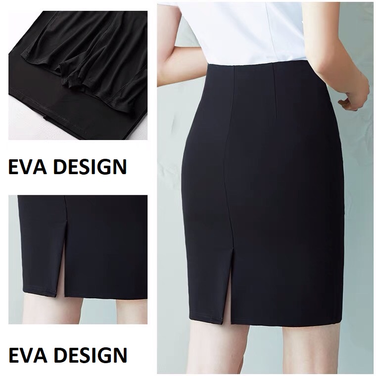 Chân váy ngắn công sở xẻ sau dáng chữ a Eva design vải umi cao cấp co giãn siêu xinh