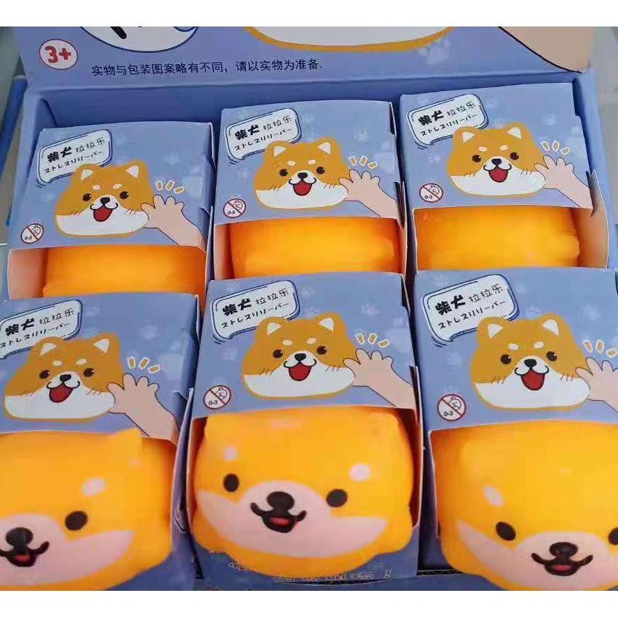 Squishy Mochi hình CHÓ SHIBA màu mè đồ chơi bóp tay mềm mịn dễ thương chân thực giảm stress co dãn đàn hồi ngộ nghĩnh