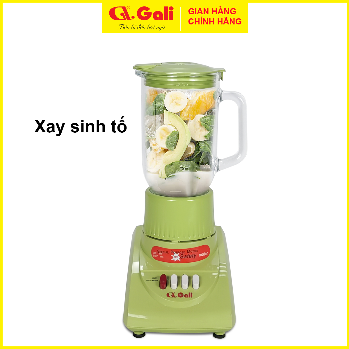 Máy xay sinh tố Gali 3in1, đa chức năng xay các loại sinh tố, rau củ quả, làm sữa hạt, xay các loại thực phẩm, gia vị, hàng chính hãng, bảo hành 12 tháng Gali