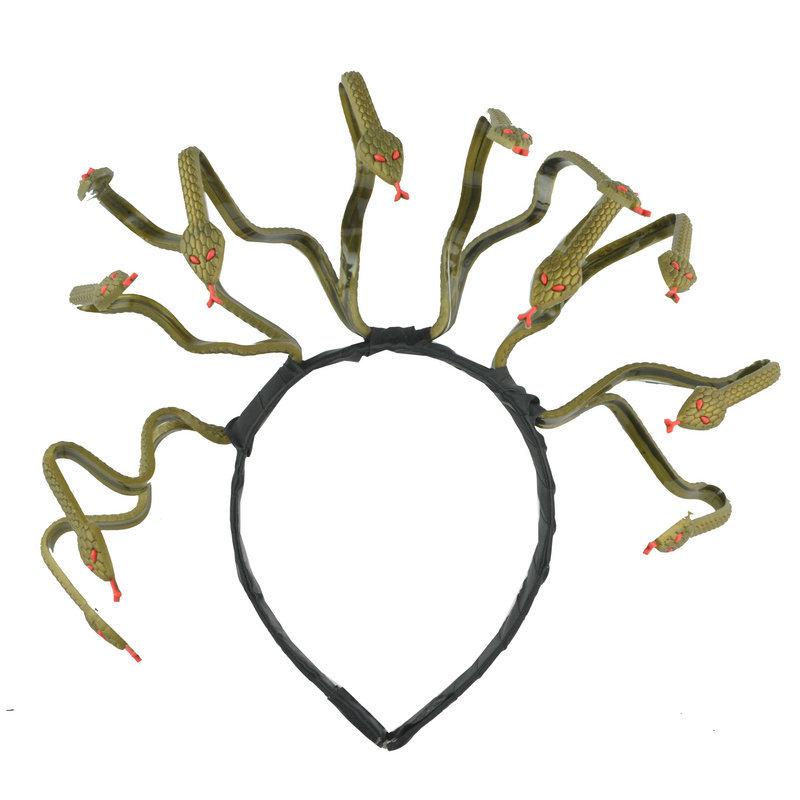 Đứng đầu trang sức với rắn Medusa Headband Women Fancy Hy Lạp mũ phụ nữ Phụ kiện trang phục Snake Queen Carnival Halloween Party