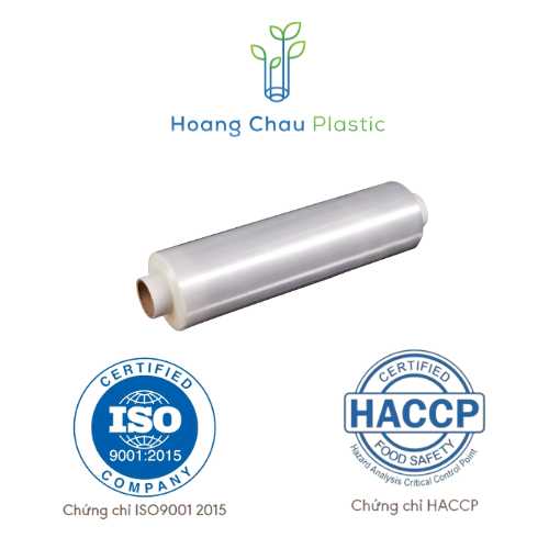 Cuộn Màng Bọc Thức ăn HOÀNG CHÂU PLASTIC 30cm x 400m Nhựa Nguyên Sinh Đạt Chuẩn FDA An Toàn Thân Thiện Với Môi Trường