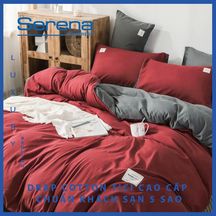 Bộ Chăn Ga Gối Đẹp Cotton TiCi Cao Cấp SERENA set 5 món bộ chăn drap giường trần bông Hàn Quốc - Hệ Thống Nệm