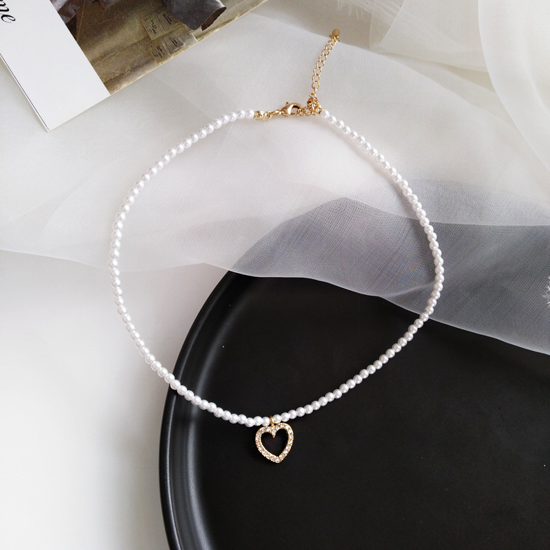 Vòng cổ choker hợp kim đính hạt xinh xắn